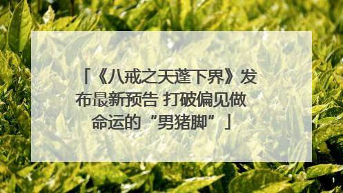 《八戒之天蓬下界》发布最新预告 打破偏见做命运的“男猪脚”