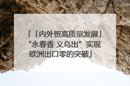 「内外贸高质量发展」“永春香 义乌出”实现欧洲出口零的突破