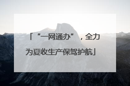 “一网通办”，全力为夏收生产保驾护航