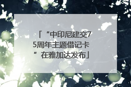 “中印尼建交75周年主题借记卡”在雅加达发布