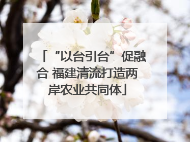“以台引台”促融合 福建清流打造两岸农业共同体