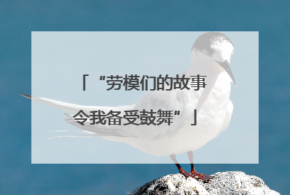 “劳模们的故事令我备受鼓舞”