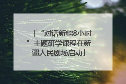 “对话新疆8小时”主题研学课程在新疆人民剧场启动