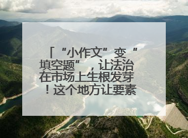 “小作文”变“填空题”，让法治在市场上生根发芽！这个地方让要素式文书入民心