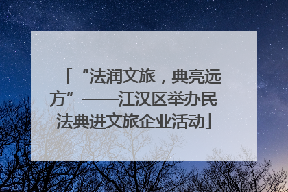 “法润文旅，典亮远方”——江汉区举办民法典进文旅企业活动