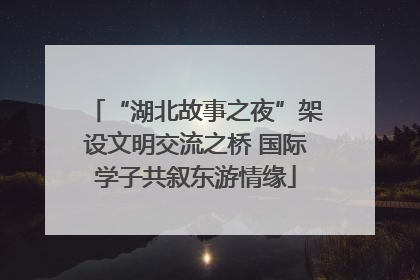 “湖北故事之夜”架设文明交流之桥 国际学子共叙东游情缘
