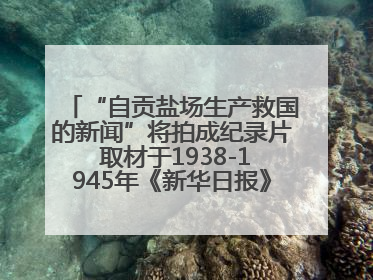 “自贡盐场生产救国的新闻”将拍成纪录片 取材于1938-1945年《新华日报》的连续报道