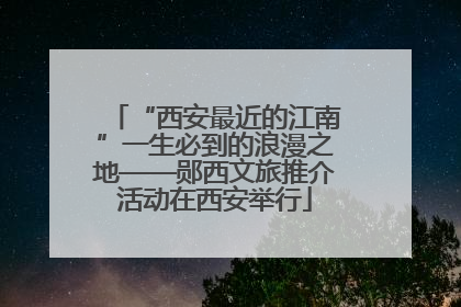 “西安最近的江南”一生必到的浪漫之地——郧西文旅推介活动在西安举行