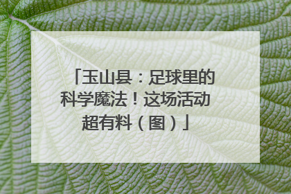 玉山县：足球里的科学魔法！这场活动超有料（图）