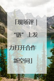 现场评｜“链”上发力打开合作新空间