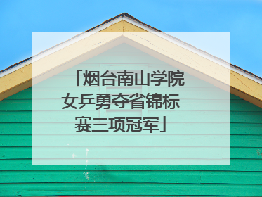 烟台南山学院女乒勇夺省锦标赛三项冠军