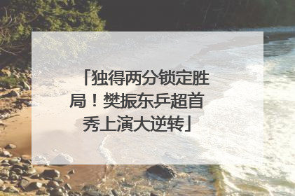 独得两分锁定胜局！樊振东乒超首秀上演大逆转