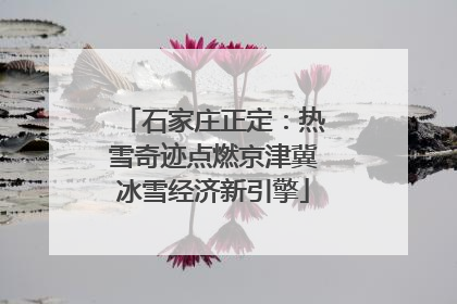 石家庄正定：热雪奇迹点燃京津冀冰雪经济新引擎