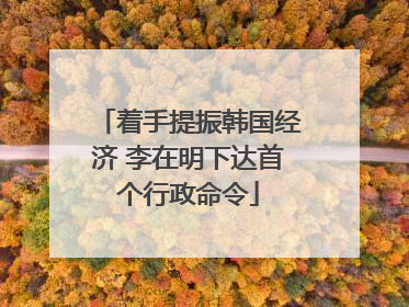 着手提振韩国经济 李在明下达首个行政命令