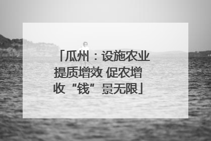 瓜州：设施农业提质增效 促农增收“钱”景无限