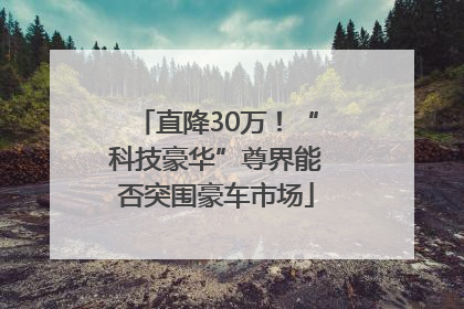直降30万！“科技豪华”尊界能否突围豪车市场