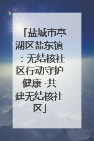 盐城市亭湖区盐东镇：无结核社区行动守护健康 ·共建无结核社区