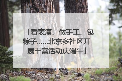 看表演、做手工、包粽子……北京多社区开展丰富活动庆端午