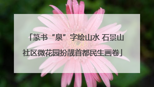 篆书“泉”字绘山水 石景山社区微花园扮靓首都民生画卷