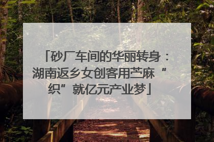 砂厂车间的华丽转身：湖南返乡女创客用苎麻“织”就亿元产业梦