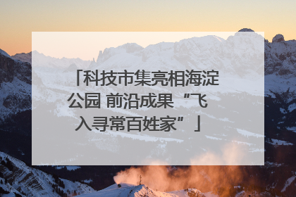 科技市集亮相海淀公园 前沿成果“飞入寻常百姓家”