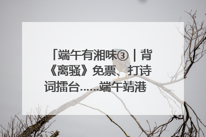 端午有湘味③｜背《离骚》免票、打诗词擂台……端午靖港古镇趣味多