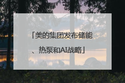美的集团发布储能、热泵和AI战略