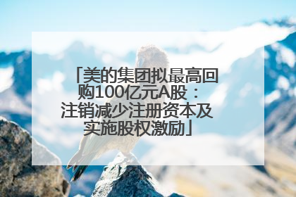 美的集团拟最高回购100亿元A股：注销减少注册资本及实施股权激励