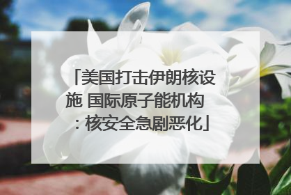 美国打击伊朗核设施 国际原子能机构：核安全急剧恶化