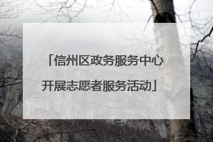 信州区政务服务中心开展志愿者服务活动