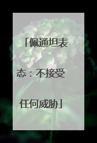 佩通坦表态：不接受任何威胁