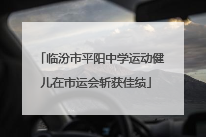 临汾市平阳中学运动健儿在市运会斩获佳绩