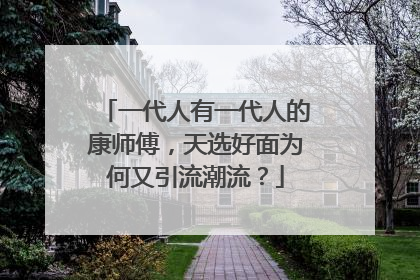 一代人有一代人的康师傅，天选好面为何又引流潮流？