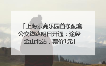 上海乐高乐园首条配套公交线路明日开通：途经金山北站，票价1元