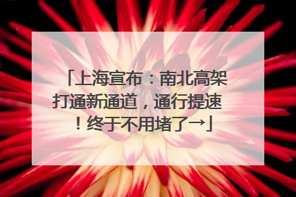 上海宣布：南北高架打通新通道，通行提速！终于不用堵了→