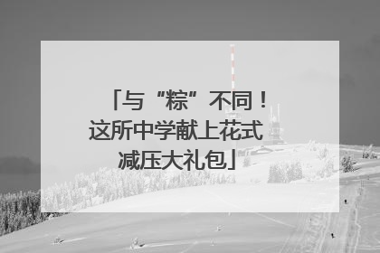 与“粽”不同！这所中学献上花式减压大礼包