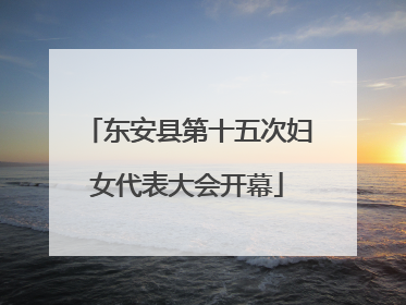 东安县第十五次妇女代表大会开幕