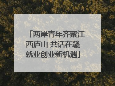 两岸青年齐聚江西庐山 共话在赣就业创业新机遇