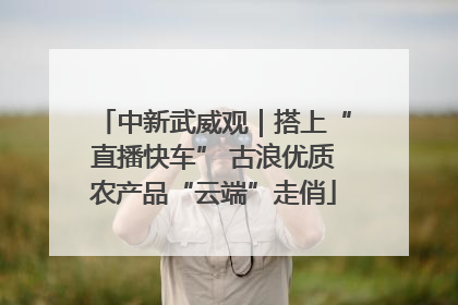 中新武威观｜搭上“直播快车” 古浪优质农产品“云端”走俏