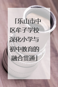 乐山市中区牟子学校深化小学与初中教育的融合贯通