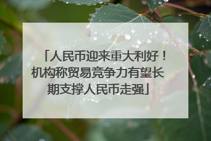 人民币迎来重大利好！机构称贸易竞争力有望长期支撑人民币走强