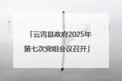 云霄县政府2025年第七次党组会议召开