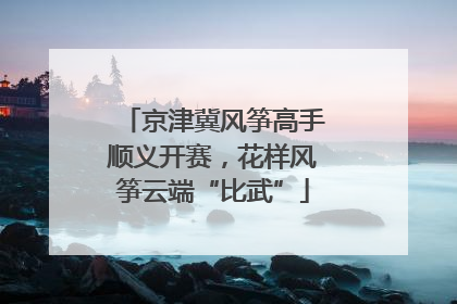 京津冀风筝高手顺义开赛，花样风筝云端“比武”
