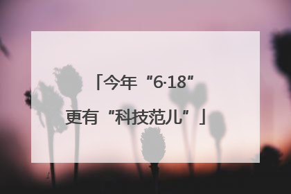 今年“6·18”更有“科技范儿”