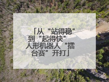 从“站得稳”到“起得快” 人形机器人“擂台赛”开打