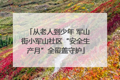 从老人到少年 军山街小军山社区“安全生产月”全覆盖守护