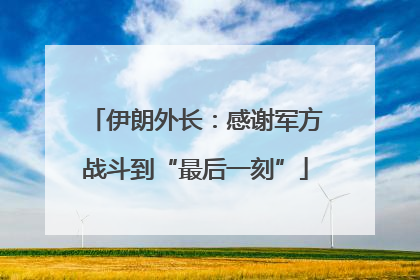 伊朗外长：感谢军方战斗到“最后一刻”