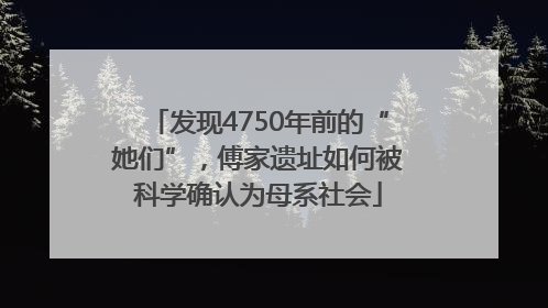 发现4750年前的“她们”，傅家遗址如何被科学确认为母系社会