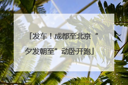 发车！成都至北京“夕发朝至”动卧开跑