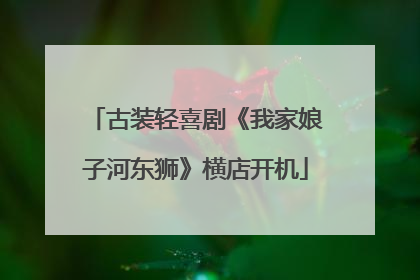 古装轻喜剧《我家娘子河东狮》横店开机